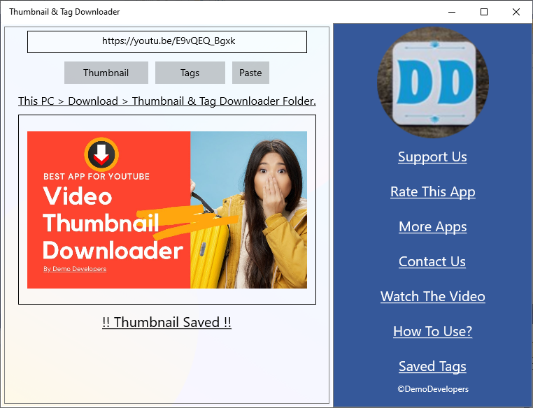 Thumbnail Downloader App